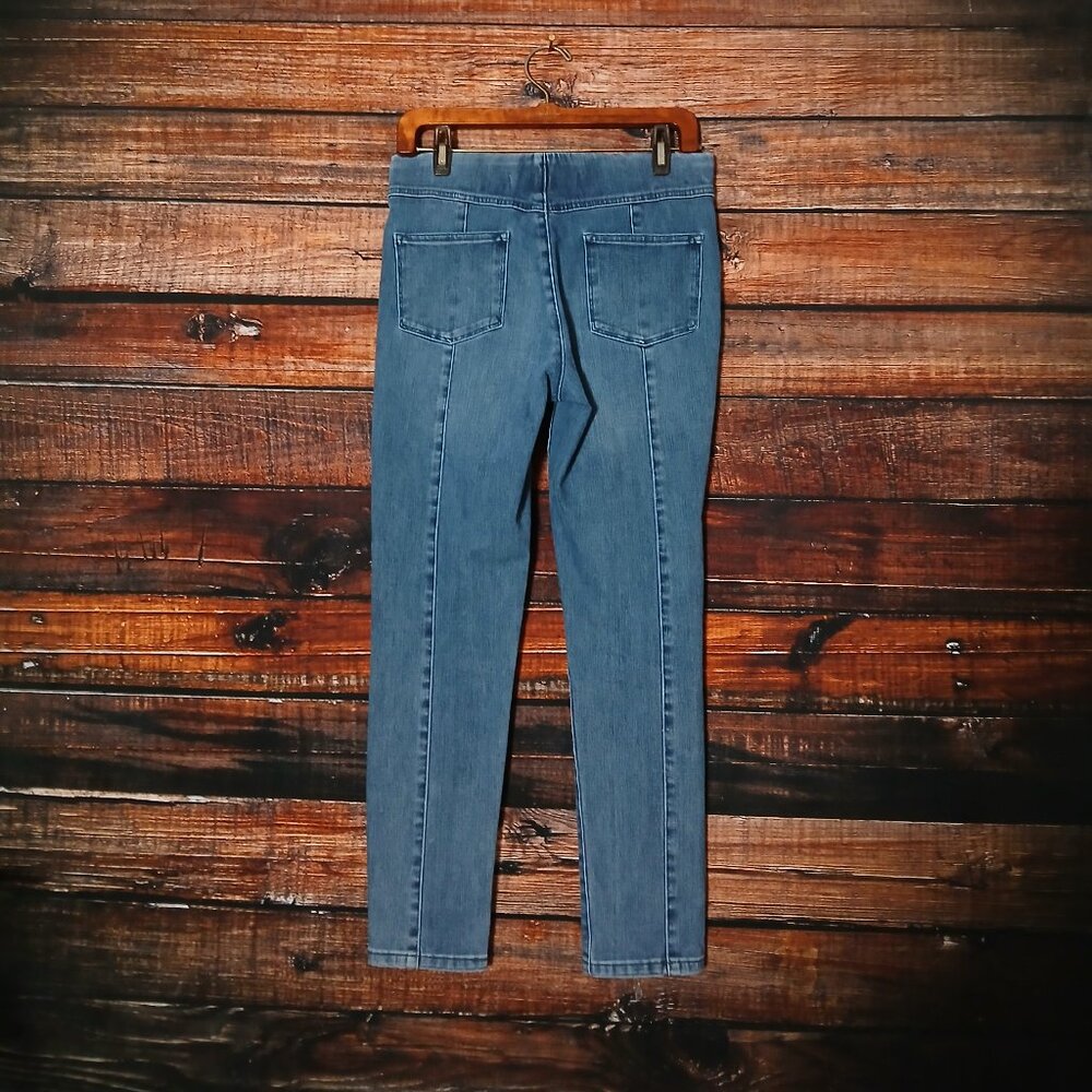 Soft Surroundings Jeans S Pull On Mid Rise Skinny Ankle Blue Denim Stretch - Picture 3 of 7